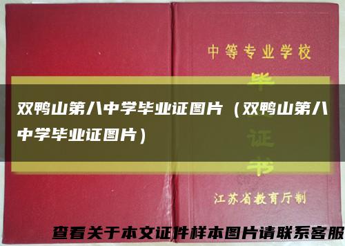 双鸭山第八中学毕业证图片（双鸭山第八中学毕业证图片）缩略图