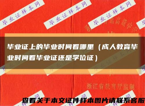 毕业证上的毕业时间看哪里（成人教育毕业时间看毕业证还是学位证）缩略图