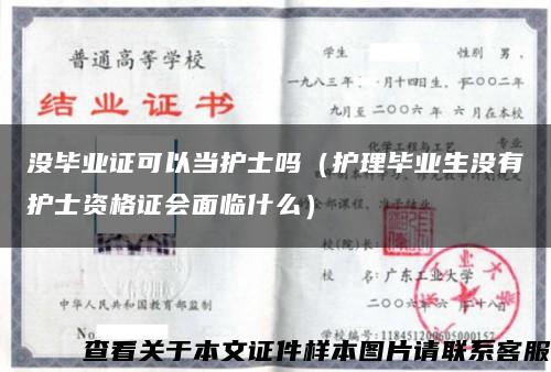 没毕业证可以当护士吗（护理毕业生没有护士资格证会面临什么）缩略图
