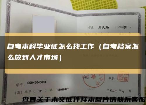 自考本科毕业证怎么找工作（自考档案怎么放到人才市场）缩略图
