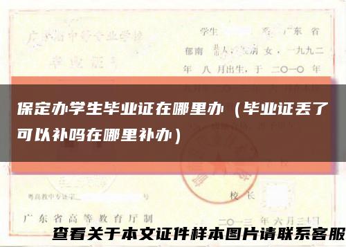 保定办学生毕业证在哪里办（毕业证丢了可以补吗在哪里补办）缩略图
