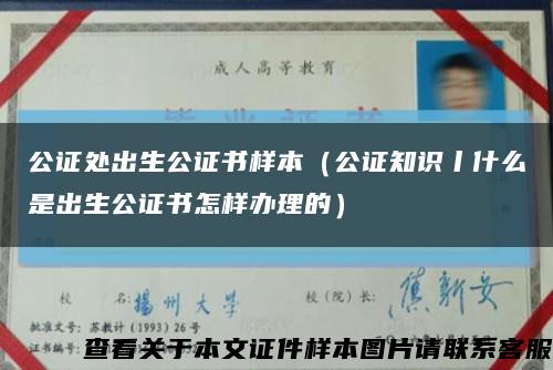 公证处出生公证书样本（公证知识丨什么是出生公证书怎样办理的）缩略图