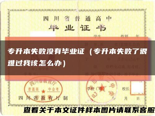 专升本失败没有毕业证（专升本失败了很难过我该怎么办）缩略图