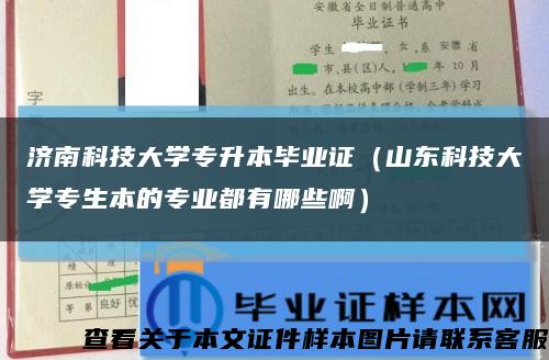 济南科技大学专升本毕业证（山东科技大学专生本的专业都有哪些啊）缩略图