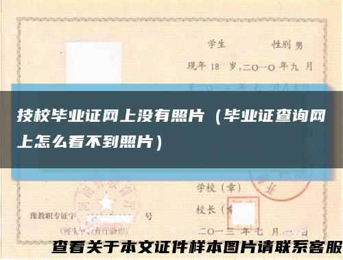 技校毕业证网上没有照片（毕业证查询网上怎么看不到照片）缩略图