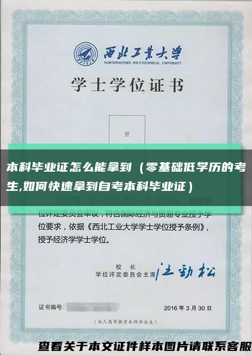 本科毕业证怎么能拿到（零基础低学历的考生,如何快速拿到自考本科毕业证）缩略图