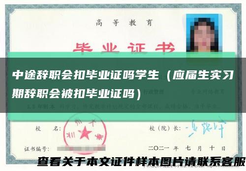 中途辞职会扣毕业证吗学生（应届生实习期辞职会被扣毕业证吗）缩略图