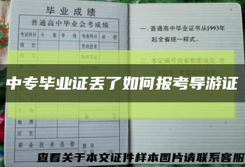 中专毕业证丢了如何报考导游证缩略图