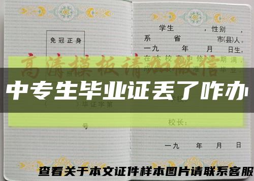 中专生毕业证丢了咋办缩略图