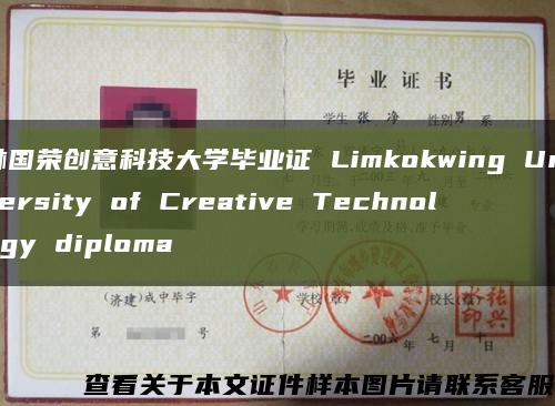 林国荣创意科技大学毕业证 Limkokwing University of Creative Technology diploma缩略图