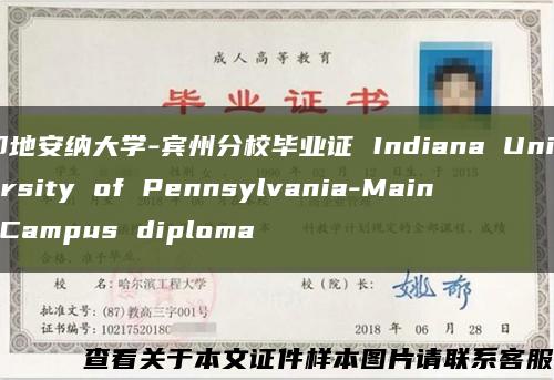 印地安纳大学-宾州分校毕业证 Indiana University of Pennsylvania-Main Campus diploma缩略图