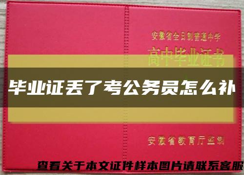 毕业证丢了考公务员怎么补缩略图