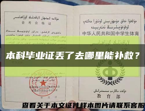 本科毕业证丢了去哪里能补救？缩略图