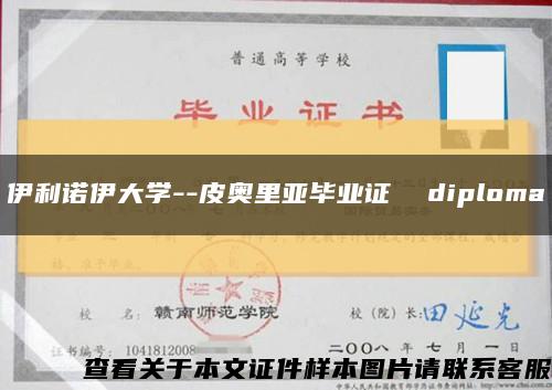 伊利诺伊大学--皮奥里亚毕业证  diploma缩略图