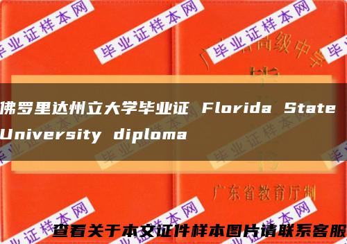 佛罗里达州立大学毕业证 Florida State University diploma缩略图