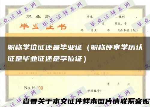 职称学位证还是毕业证（职称评审学历认证是毕业证还是学位证）缩略图