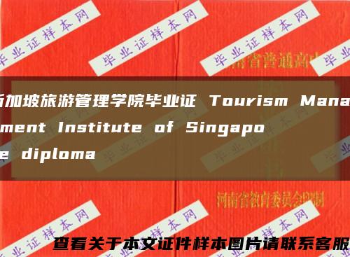 新加坡旅游管理学院毕业证 Tourism Management Institute of Singapore diploma缩略图