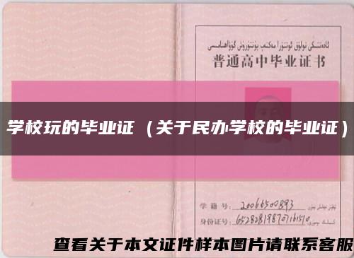 学校玩的毕业证（关于民办学校的毕业证）缩略图