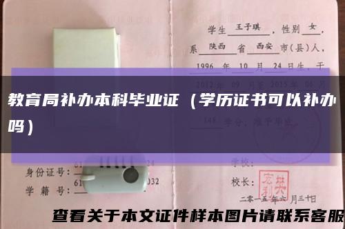 教育局补办本科毕业证（学历证书可以补办吗）缩略图