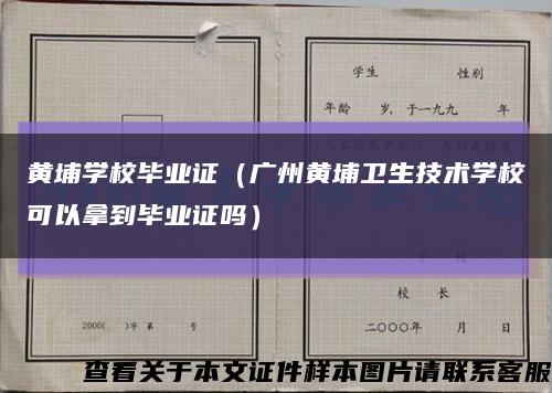 黄埔学校毕业证（广州黄埔卫生技术学校可以拿到毕业证吗）缩略图