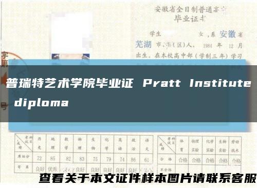 普瑞特艺术学院毕业证 Pratt Institute diploma缩略图