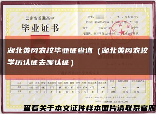 湖北黄冈农校毕业证查询（湖北黄冈农校学历认证去哪认证）缩略图