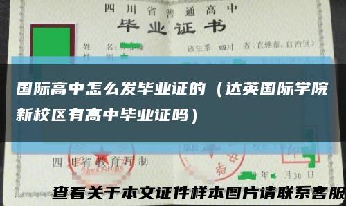 国际高中怎么发毕业证的（达英国际学院新校区有高中毕业证吗）缩略图