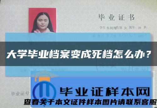 大学毕业档案变成死档怎么办？缩略图