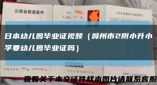 日本幼儿园毕业证视频（滁州市2附小升小学要幼儿园毕业证吗）缩略图