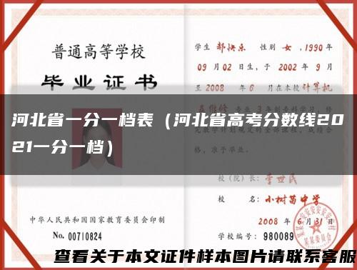 河北省一分一档表（河北省高考分数线2021一分一档）缩略图