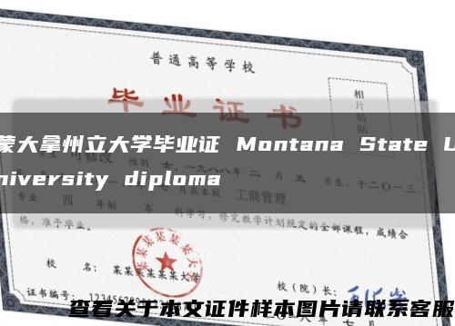 蒙大拿州立大学毕业证 Montana State University diploma缩略图