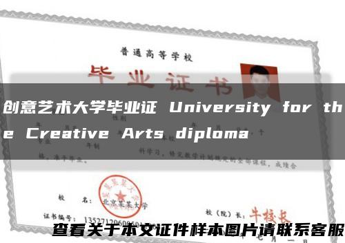 创意艺术大学毕业证 University for the Creative Arts diploma缩略图