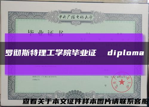 罗彻斯特理工学院毕业证  diploma缩略图