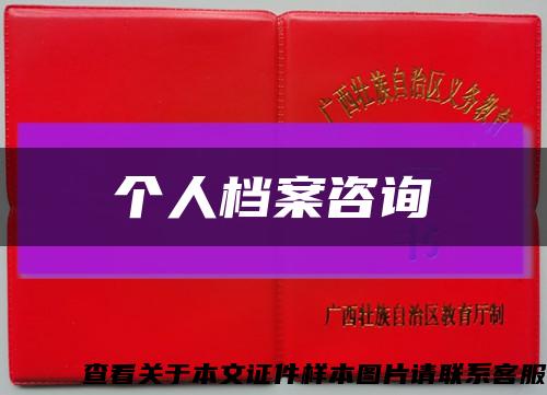 个人档案咨询缩略图