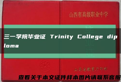 三一学院毕业证 Trinity College diploma缩略图