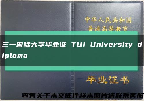 三一国际大学毕业证 TUI University diploma缩略图