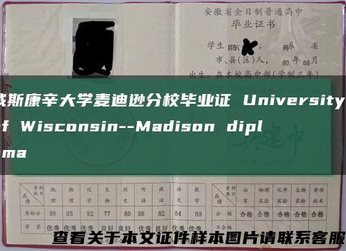 威斯康辛大学麦迪逊分校毕业证 University of Wisconsin--Madison diploma缩略图