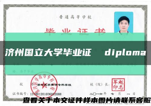 济州国立大学毕业证  diploma缩略图