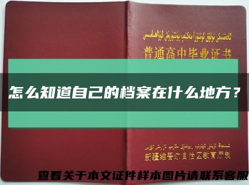 怎么知道自己的档案在什么地方？缩略图