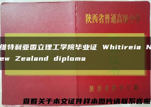 维特利亚国立理工学院毕业证 Whitireia New Zealand diploma缩略图