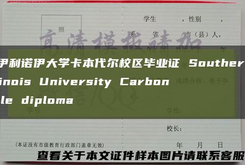 南伊利诺伊大学卡本代尔校区毕业证 Southern Illinois University Carbondale diploma缩略图