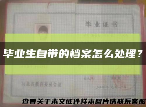 毕业生自带的档案怎么处理？缩略图