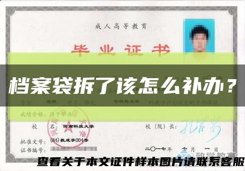 档案袋拆了该怎么补办？缩略图