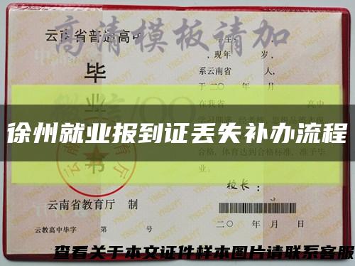 徐州就业报到证丢失补办流程缩略图