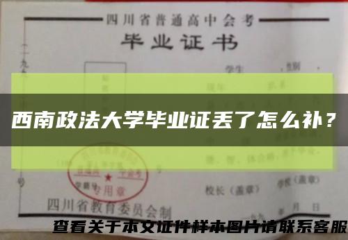 西南政法大学毕业证丢了怎么补？缩略图