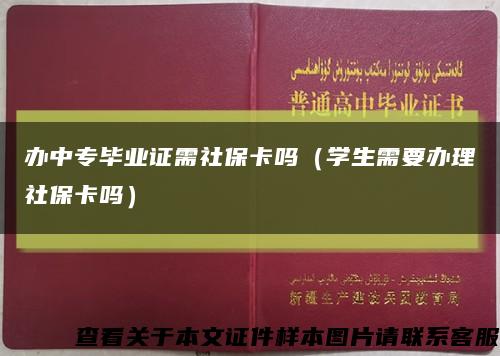 办中专毕业证需社保卡吗（学生需要办理社保卡吗）缩略图