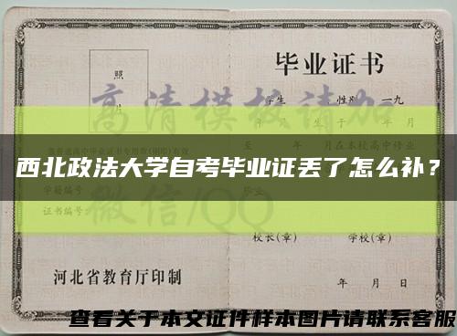 西北政法大学自考毕业证丢了怎么补？缩略图