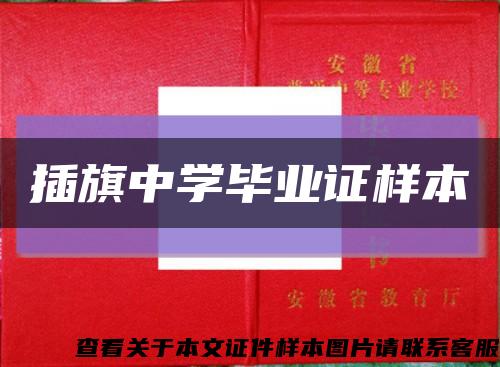 插旗中学毕业证样本缩略图