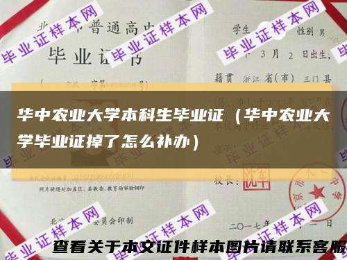 华中农业大学本科生毕业证（华中农业大学毕业证掉了怎么补办）缩略图
