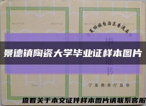 景德镇陶瓷大学毕业证样本图片缩略图